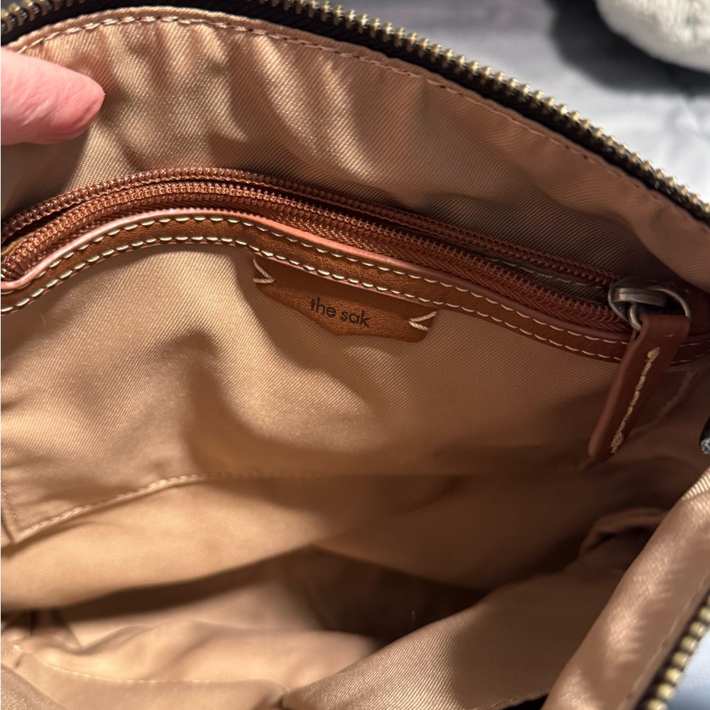 The Sak Black Pebbled Leather Messenger Crossbody - Picture 3 of 3